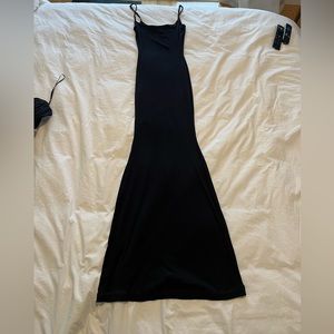 Skims Long Slip Dress | Onyx | Size Large